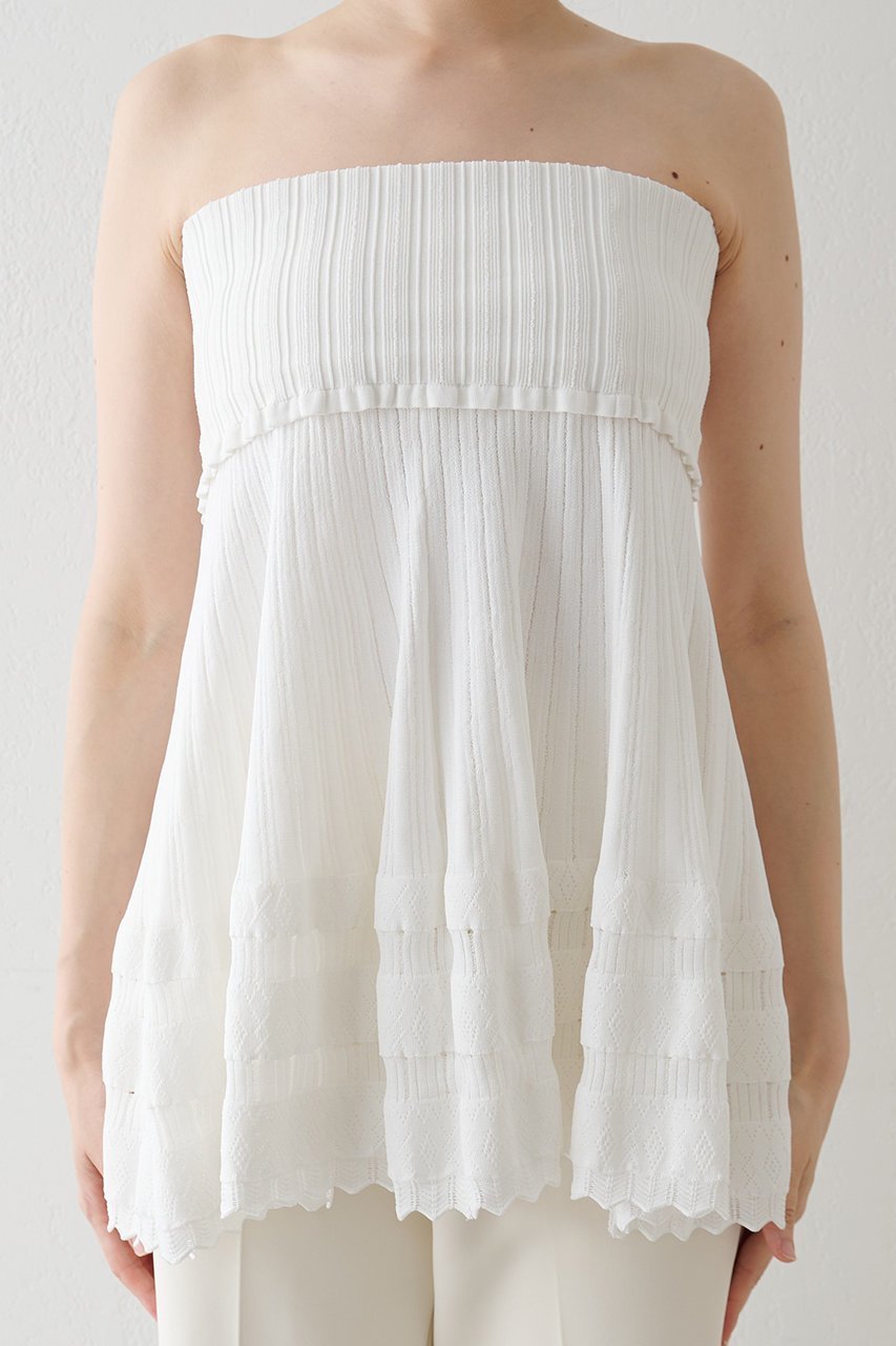 【ウィムガゼット/Whim Gazette】の【GEMINI】ベアトップ 人気、トレンドファッション・服の通販 founy(ファニー) 　ファッション　Fashion　レディースファッション　Fashion for Women　トップス・カットソー　Cut & Sew Tops　キャミソール&ノースリーブ　Camisoles & Sleeveless Tops　シャツ・ブラウス・オフィスカジュアル　Elegant Blouses & Button-Ups　ロングTシャツ・Tシャツ　Longline T-Shirts & Tees　カットソー・ベーシックTシャツ　Cut-and-Sewn Tops / Stretch Tees & Basics　キャミソール　Camisole, Spaghetti Strap Top　ストレッチ　Stretch, Stretchy Fabric　タンク　Tank Top, Sleeveless Top　フィット　Fit, Slim Fit　フリル　Frill, Ruffle　ペプラム　Peplum, Flared Hem　ミニスカート　Mini Skirt, Short Skirt　透かし　Cut-Out, Lacework　other-2|ID: prp329100004927022 ipo3291000000036969880