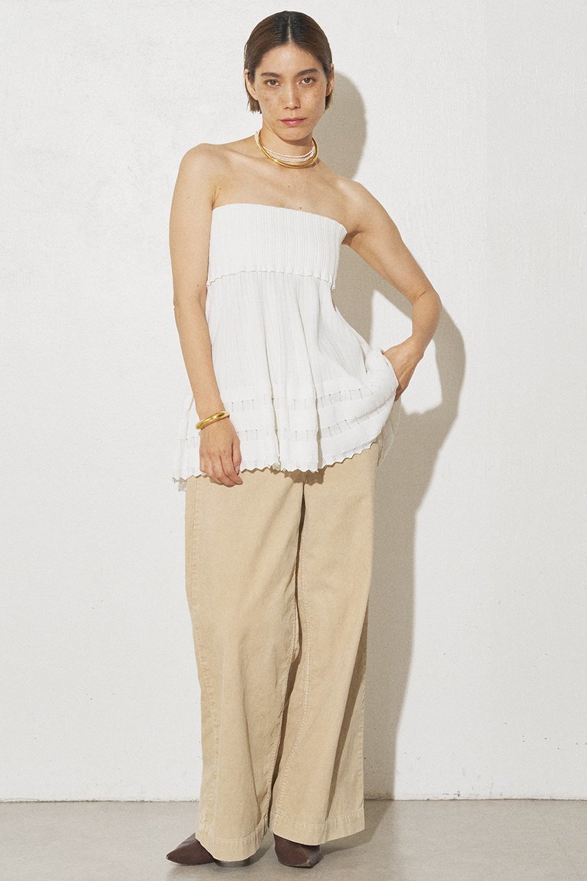 【ウィムガゼット/Whim Gazette】の【GEMINI】ベアトップ 人気、トレンドファッション・服の通販 founy(ファニー) 　ファッション　Fashion　レディースファッション　Fashion for Women　トップス・カットソー　Cut & Sew Tops　キャミソール&ノースリーブ　Camisoles & Sleeveless Tops　シャツ・ブラウス・オフィスカジュアル　Elegant Blouses & Button-Ups　ロングTシャツ・Tシャツ　Longline T-Shirts & Tees　カットソー・ベーシックTシャツ　Cut-and-Sewn Tops / Stretch Tees & Basics　キャミソール　Camisole, Spaghetti Strap Top　ストレッチ　Stretch, Stretchy Fabric　タンク　Tank Top, Sleeveless Top　フィット　Fit, Slim Fit　フリル　Frill, Ruffle　ペプラム　Peplum, Flared Hem　ミニスカート　Mini Skirt, Short Skirt　透かし　Cut-Out, Lacework　other-8|ID: prp329100004927022 ipo3291000000036969892