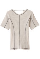 【メゾンスペシャル/MAISON SPECIAL】のBicolor Stitch Rib T-shirt/バイカラーステッチリブTシャツ WHT(ホワイト)|ID: prp329100004927035 ipo3291000000036969995