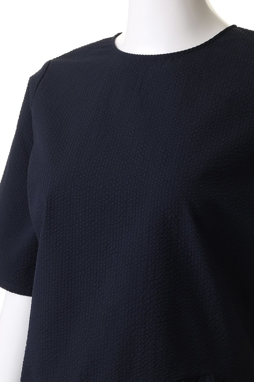 【マイ ウィークネス/MY WEAKNESS】のOlja P/O Frill 人気、トレンドファッション・服の通販 founy(ファニー) 　ファッション　Fashion　レディースファッション　Fashion for Women　トップス・カットソー　Cut & Sew Tops　シャツ・ブラウス・オフィスカジュアル　Elegant Blouses & Button-Ups　ロングTシャツ・Tシャツ　Longline T-Shirts & Tees　カットソー・ベーシックTシャツ　Cut-and-Sewn Tops / Stretch Tees & Basics　アシンメトリー　Asymmetrical Style　サッカー　Seersucker, Summer Fabric　ショート　Short, Short Length　シルク　Silk, 100% Silk　シンプル　Simple, Minimal　スリーブ　Sleeve, Long Sleeve / Short Sleeve　フリル　Frill, Ruffle　エレガント 上品　Elegant　再入荷　Restock / Back in Stock　other-5|ID: prp329100004927062 ipo3291000000036970216