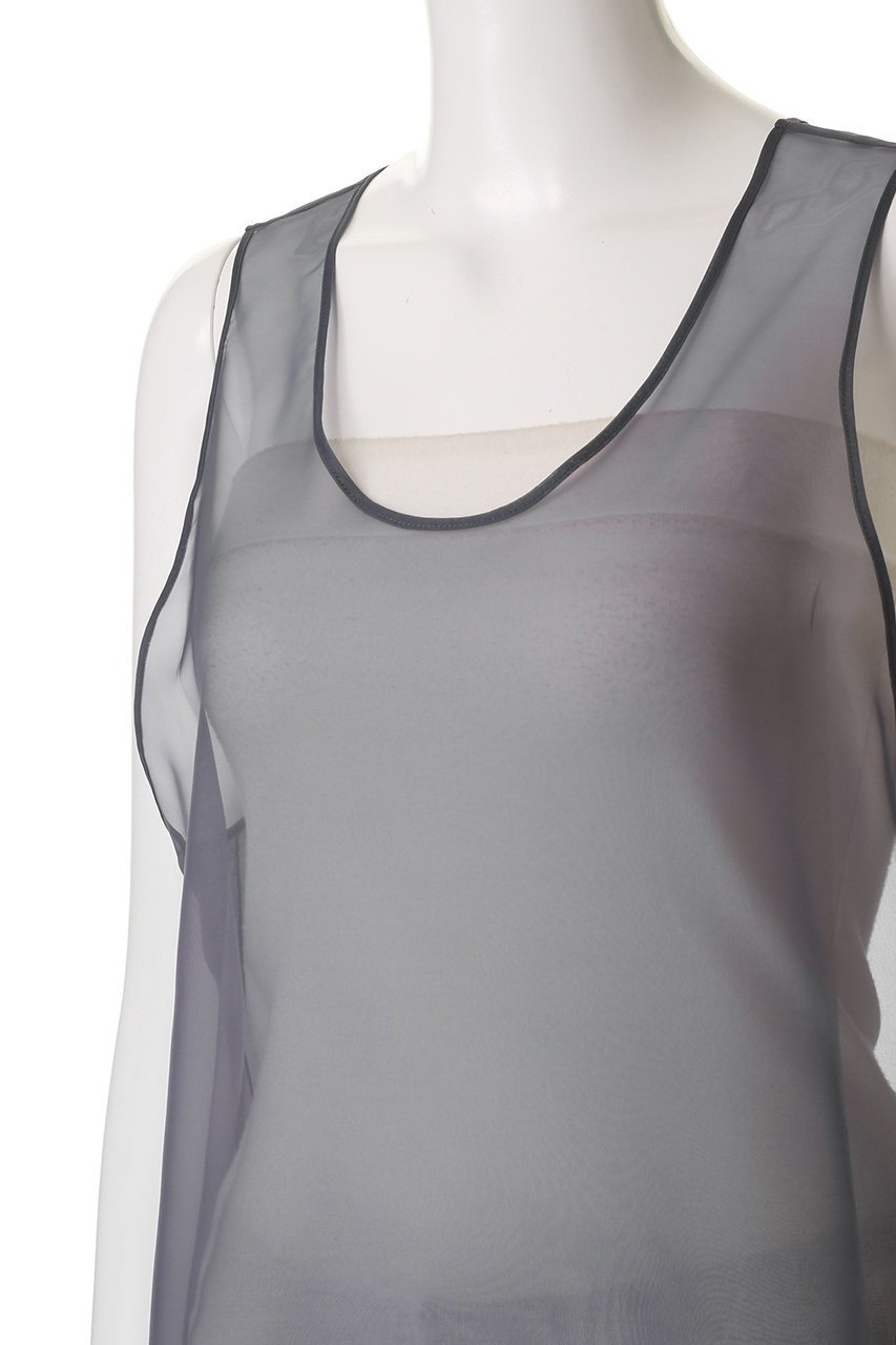 【スタニングルアー/STUNNING LURE】のエアーオーガンザタンク 人気、トレンドファッション・服の通販 founy(ファニー) 　ファッション　Fashion　レディースファッション　Fashion for Women　トップス・カットソー　Cut & Sew Tops　キャミソール&ノースリーブ　Camisoles & Sleeveless Tops　シャツ・ブラウス・オフィスカジュアル　Elegant Blouses & Button-Ups　ロングTシャツ・Tシャツ　Longline T-Shirts & Tees　カットソー・ベーシックTシャツ　Cut-and-Sewn Tops / Stretch Tees & Basics　エアリー　Airy Texture　オーガンジー　Organza Fabric　キャミソール　Camisole, Spaghetti Strap Top　シアー　Sheer, See-Through　シンプル　Simple, Minimal　タンク　Tank Top, Sleeveless Top　今夏　This Summer　夏　Summer　other-5|ID: prp329100004927072 ipo3291000000036970284