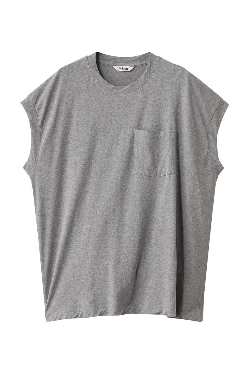 【オブラダ/Oblada】のポケットタンク インテリア・キッズ・メンズ・レディースファッション・服の通販 founy(ファニー) 　ファッション　Fashion　レディースファッション　Fashion for Women　トップス・カットソー　Cut & Sew Tops　シャツ・ブラウス・オフィスカジュアル　Elegant Blouses & Button-Ups　ロングTシャツ・Tシャツ　Longline T-Shirts & Tees　カットソー・ベーシックTシャツ　Cut-and-Sewn Tops / Stretch Tees & Basics　ショート　Short, Short Length　シンプル　Simple, Minimal　スリーブ　Sleeve, Long Sleeve / Short Sleeve　タンク　Tank Top, Sleeveless Top　トレンド　Trend, Trending Now　ポケット　Pocket, Pocket Detail　ロング　Long, Long-Length　夏　Summer　グレー|ID: prp329100004927080 ipo3291000000036970324