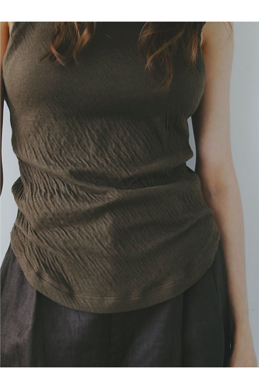 【エトレトウキョウ/ETRE TOKYO】のダブルクロススリーブレスカップインプルオーバー 人気、トレンドファッション・服の通販 founy(ファニー) 　ファッション　Fashion　レディースファッション　Fashion for Women　トップス・カットソー　Cut & Sew Tops　キャミソール&ノースリーブ　Camisoles & Sleeveless Tops　シャツ・ブラウス・オフィスカジュアル　Elegant Blouses & Button-Ups　ロングTシャツ・Tシャツ　Longline T-Shirts & Tees　カジュアルプルオーバー・ニットトップス　Pullovers & Knit Tops / Casual Pullovers　カットソー・ベーシックTシャツ　Cut-and-Sewn Tops / Stretch Tees & Basics　なめらか　Smooth, Silky Texture　インナー　Innerwear　カッティング　Cutting Detail　キャミソール　Camisole, Spaghetti Strap Top　タンク　Tank Top, Sleeveless Top　ダブル　Double, Double-Breasted　リラックス　Relax, Relaxed Fit　other-4|ID: prp329100004927100 ipo3291000000036970466