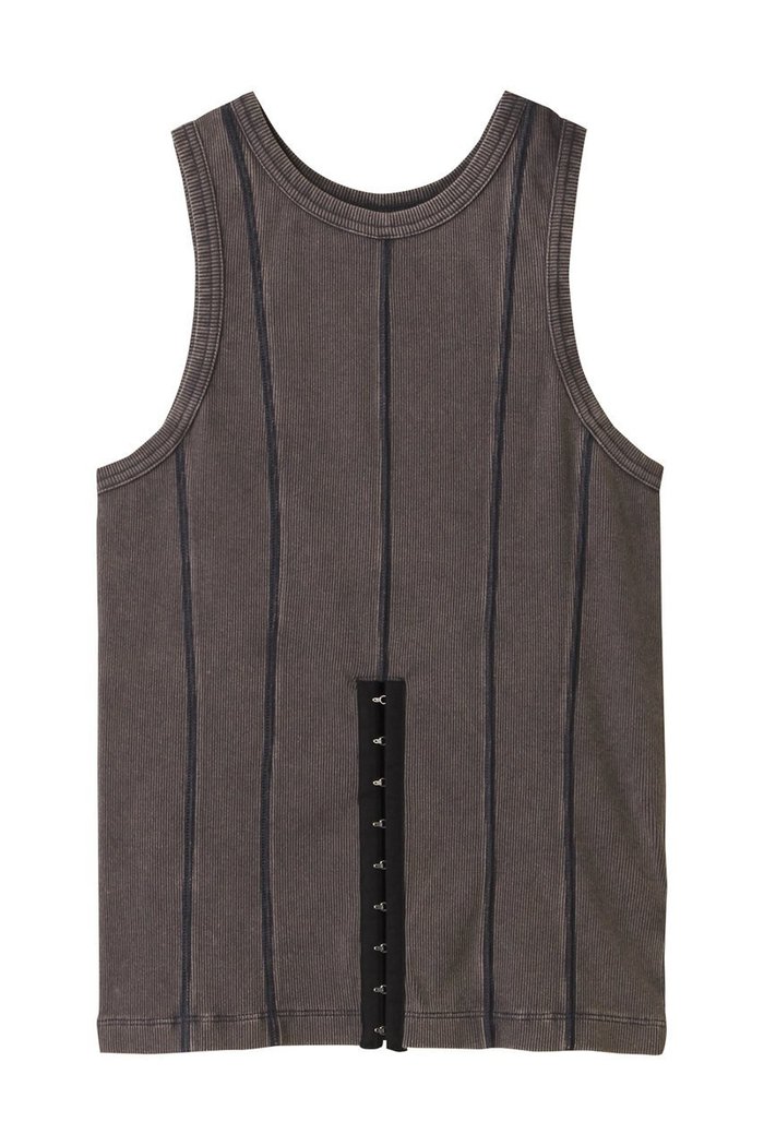 【プランク プロジェクト/PRANK PROJECT】の2WAYフックアイタンク / 2WAY Hook Eye Tank インテリア・キッズ・メンズ・レディースファッション・服の通販 founy(ファニー) https://founy.com/ ファッション Fashion レディースファッション Fashion for Women トップス・カットソー Cut & Sew Tops キャミソール&ノースリーブ Camisoles & Sleeveless Tops シャツ・ブラウス・オフィスカジュアル Elegant Blouses & Button-Ups ロングTシャツ・Tシャツ Longline T-Shirts & Tees カットソー・ベーシックTシャツ Cut-and-Sewn Tops / Stretch Tees & Basics アメリカン American Style インナー Innerwear キャミソール Camisole, Spaghetti Strap Top スリーブ Sleeve, Long Sleeve / Short Sleeve タンク Tank Top, Sleeveless Top ビンテージ Vintage, Retro Style フロント Front, Front Design プレート Plate, Dish ヘムライン Hemline, Bottom Cut ロング Long, Long-Length 夏 Summer |ID: prp329100004927103 ipo3291000000036970493