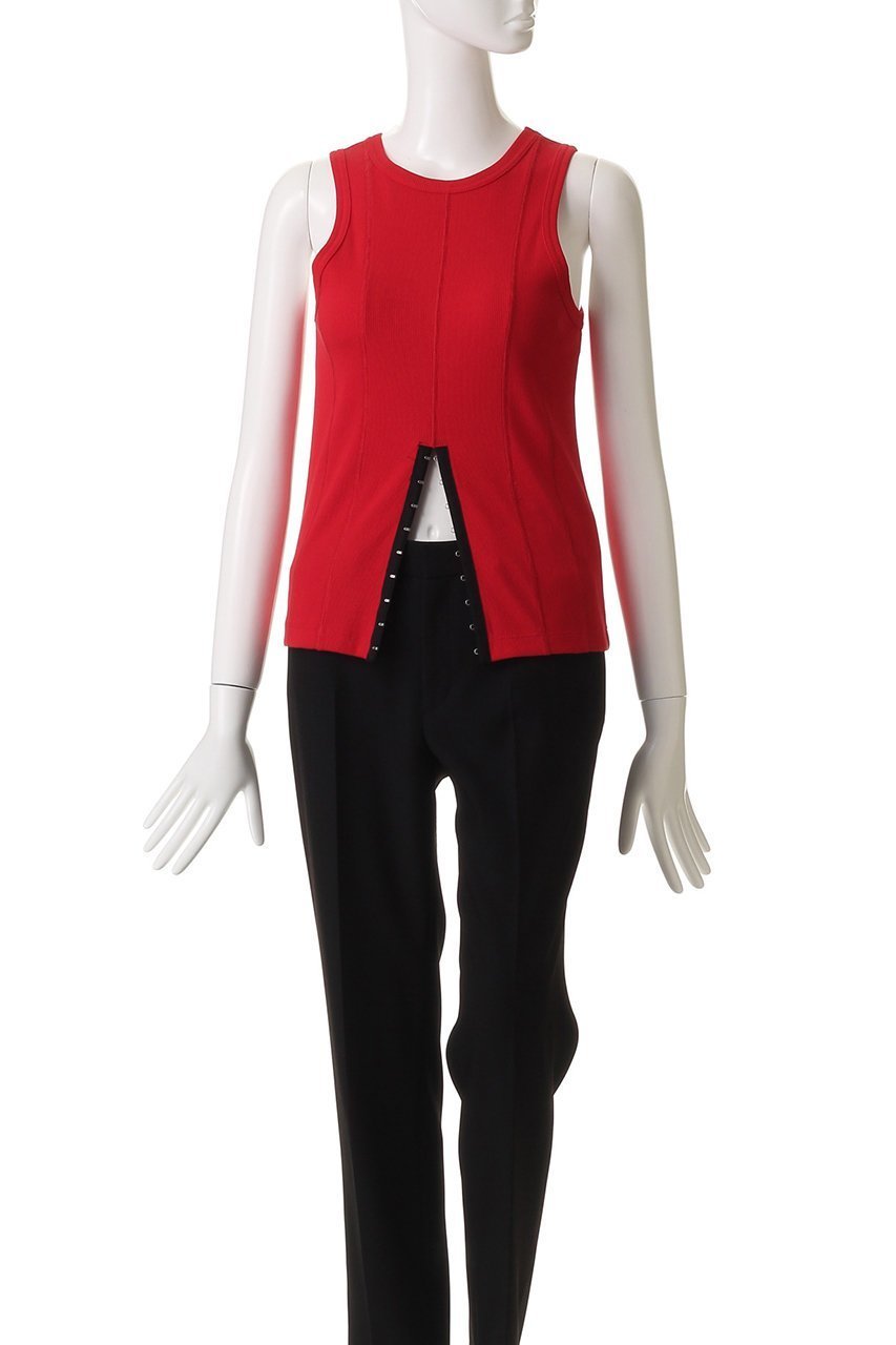 【プランク プロジェクト/PRANK PROJECT】の2WAYフックアイタンク / 2WAY Hook Eye Tank 人気、トレンドファッション・服の通販 founy(ファニー) 　ファッション　Fashion　レディースファッション　Fashion for Women　トップス・カットソー　Cut & Sew Tops　キャミソール&ノースリーブ　Camisoles & Sleeveless Tops　シャツ・ブラウス・オフィスカジュアル　Elegant Blouses & Button-Ups　ロングTシャツ・Tシャツ　Longline T-Shirts & Tees　カットソー・ベーシックTシャツ　Cut-and-Sewn Tops / Stretch Tees & Basics　アメリカン　American Style　インナー　Innerwear　キャミソール　Camisole, Spaghetti Strap Top　スリーブ　Sleeve, Long Sleeve / Short Sleeve　タンク　Tank Top, Sleeveless Top　ビンテージ　Vintage, Retro Style　フロント　Front, Front Design　プレート　Plate, Dish　ヘムライン　Hemline, Bottom Cut　ロング　Long, Long-Length　夏　Summer　other-6|ID: prp329100004927103 ipo3291000000036970504