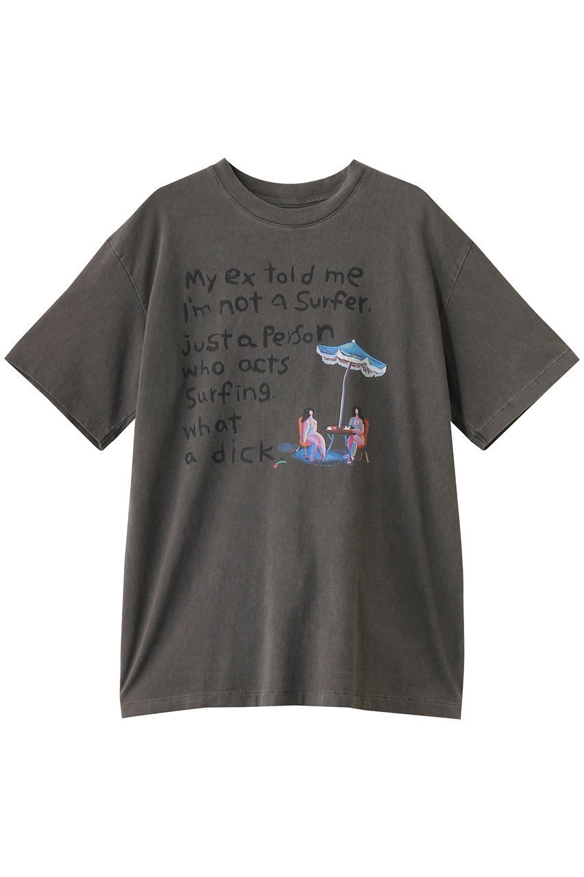 【スタニングルアー/STUNNING LURE】の【KURO iro】Silent Gaze Tシャツ インテリア・キッズ・メンズ・レディースファッション・服の通販 founy(ファニー) 　ファッション　Fashion　レディースファッション　Fashion for Women　トップス・カットソー　Cut & Sew Tops　シャツ・ブラウス・オフィスカジュアル　Elegant Blouses & Button-Ups　ロングTシャツ・Tシャツ　Longline T-Shirts & Tees　カットソー・ベーシックTシャツ　Cut-and-Sewn Tops / Stretch Tees & Basics　ショート　Short, Short Length　スリーブ　Sleeve, Long Sleeve / Short Sleeve　ヴィンテージ　Vintage Style　夏　Summer　チャコールグレー|ID: prp329100004927112 ipo3291000000036970568