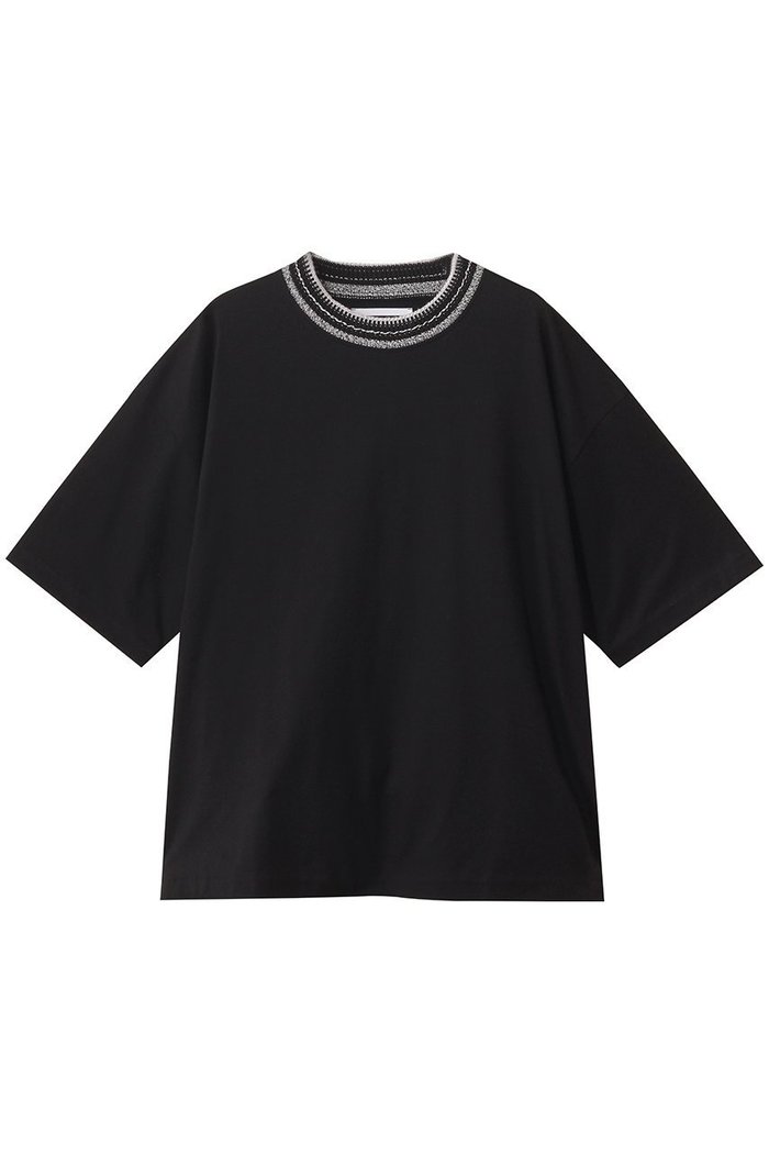 【メゾンスペシャル/MAISON SPECIAL】の【UNISEX】襟リブニット切替 Tシャツ インテリア・キッズ・メンズ・レディースファッション・服の通販 founy(ファニー) https://founy.com/ ファッション Fashion レディースファッション Fashion for Women トップス・カットソー Cut & Sew Tops ニット Knit Tops & Sweaters シャツ・ブラウス・オフィスカジュアル Elegant Blouses & Button-Ups ロングTシャツ・Tシャツ Longline T-Shirts & Tees カットソー・ベーシックTシャツ Cut-and-Sewn Tops / Stretch Tees & Basics ユニセックス Unisex, Genderless ショート Short, Short Length ジャカード／ジャガード Jacquard, Woven Pattern スリーブ Sleeve, Long Sleeve / Short Sleeve バランス Balance, Style Balance リブニット Rib Knit, Ribbed Knit リラックス Relax, Relaxed Fit エレガント 上品 Elegant 切替 Switching, Contrast Panel 無地 Plain, Solid Color |ID: prp329100004927122 ipo3291000000036970629