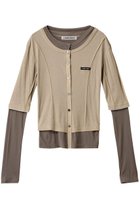 【プランク プロジェクト/PRANK PROJECT】のレイヤードシアーフライスカーデ / Layered sheer Fraise Cardigan BGE(ベージュ)|ID: prp329100004927148 ipo3291000000036970815