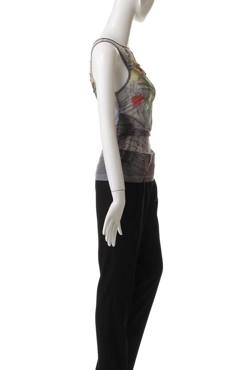 【メゾンスペシャル/MAISON SPECIAL】のTulip Gather Mesh Tank Top/チューリップギャザーメッシュタンクトップ 人気、トレンドファッション・服の通販 founy(ファニー) 　ファッション　Fashion　レディースファッション　Fashion for Women　トップス・カットソー　Cut & Sew Tops　キャミソール&ノースリーブ　Camisoles & Sleeveless Tops　シャツ・ブラウス・オフィスカジュアル　Elegant Blouses & Button-Ups　ロングTシャツ・Tシャツ　Longline T-Shirts & Tees　カットソー・ベーシックTシャツ　Cut-and-Sewn Tops / Stretch Tees & Basics　インナー　Innerwear　キャミソール　Camisole, Spaghetti Strap Top　ギャザー　Gathered, Ruffled　シアー　Sheer, See-Through　スタイリッシュ　Stylish, Fashionable　ストレッチ　Stretch, Stretchy Fabric　タンク　Tank Top, Sleeveless Top　プリント　Print, Printed Pattern　メッシュ　Mesh, Net Fabric　other-3|ID: prp329100004927152 ipo3291000000036970849