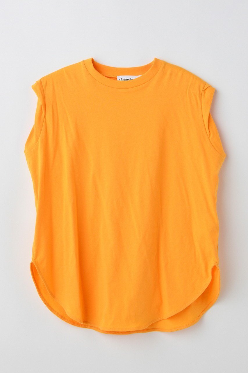 【ナゴンスタンス/nagonstans】のround-hem tank top/タンクトップ インテリア・キッズ・メンズ・レディースファッション・服の通販 founy(ファニー) 　ファッション　Fashion　レディースファッション　Fashion for Women　トップス・カットソー　Cut & Sew Tops　キャミソール&ノースリーブ　Camisoles & Sleeveless Tops　シャツ・ブラウス・オフィスカジュアル　Elegant Blouses & Button-Ups　ロングTシャツ・Tシャツ　Longline T-Shirts & Tees　カットソー・ベーシックTシャツ　Cut-and-Sewn Tops / Stretch Tees & Basics　キャミソール　Camisole, Spaghetti Strap Top　タンク　Tank Top, Sleeveless Top　バランス　Balance, Style Balance　ラウンド　Round, Round Neck　ルーズ　Loose, Oversized　Orange|ID: prp329100004927163 ipo3291000000036970925