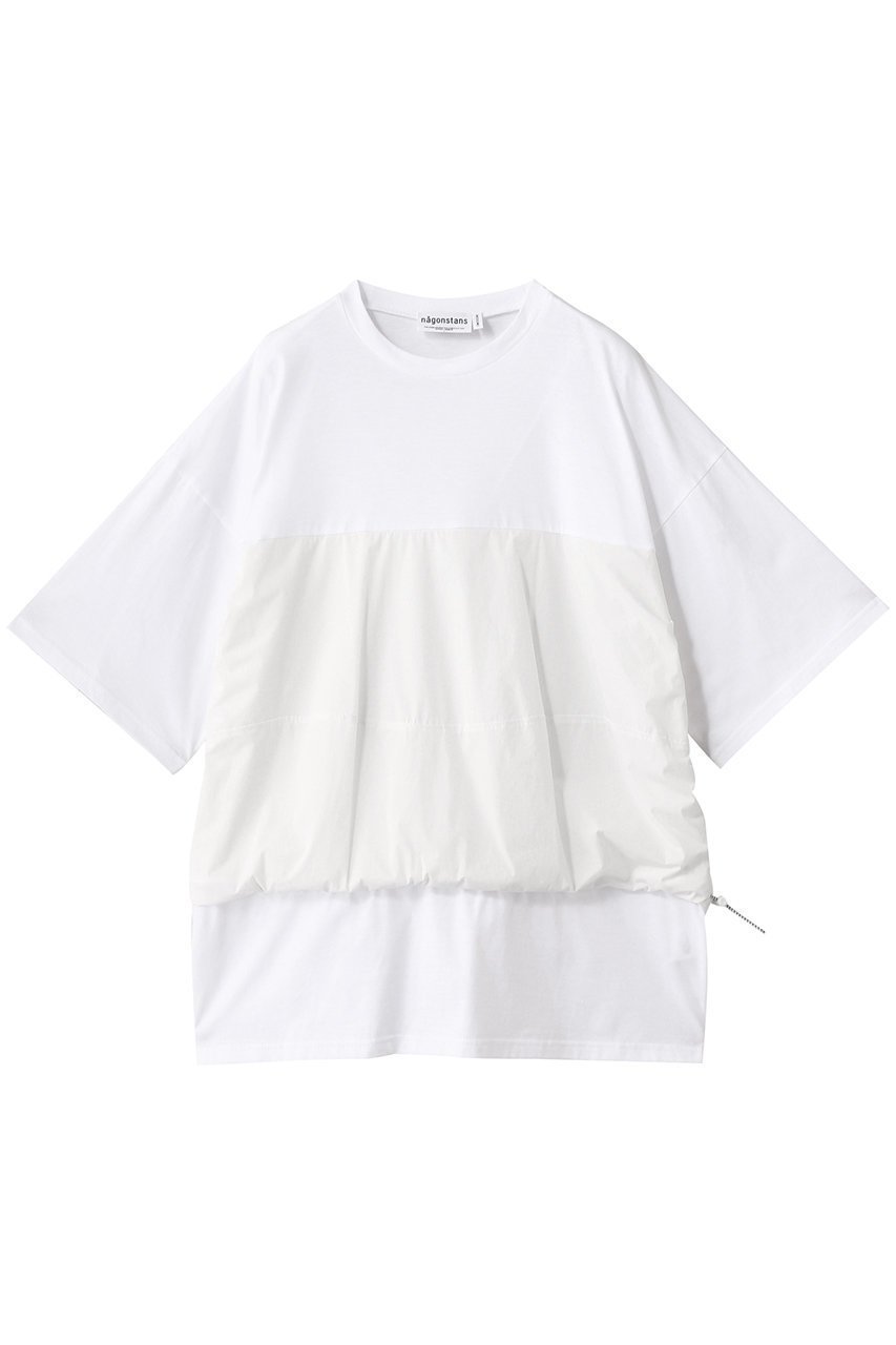 【ナゴンスタンス/nagonstans】のwoven combinatin t-shirt/Tシャツ インテリア・キッズ・メンズ・レディースファッション・服の通販 founy(ファニー) 　ファッション　Fashion　レディースファッション　Fashion for Women　トップス・カットソー　Cut & Sew Tops　シャツ・ブラウス・オフィスカジュアル　Elegant Blouses & Button-Ups　ロングTシャツ・Tシャツ　Longline T-Shirts & Tees　カットソー・ベーシックTシャツ　Cut-and-Sewn Tops / Stretch Tees & Basics　ショート　Short, Short Length　スリーブ　Sleeve, Long Sleeve / Short Sleeve　セットアップ　Set-Up, Coordinated Outfit　バルーン　Balloon, Balloon Silhouette　フェミニン　Feminine, Girly　ミックス　Mix, Mixed Style　リラックス　Relax, Relaxed Fit　Salt|ID: prp329100004927172 ipo3291000000036970965