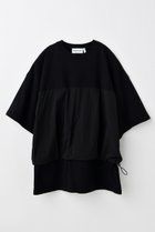 【ナゴンスタンス/nagonstans】のwoven combinatin t-shirt/Tシャツ Black|ID: prp329100004927172 ipo3291000000036970967