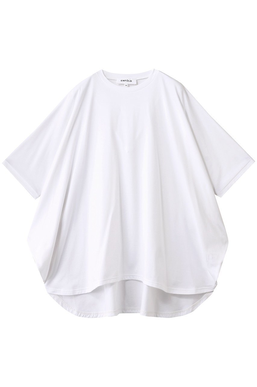 【エンフォルド/ENFOLD】のHALF-SLEEVES HEXAGON T-SHIRT/Tシャツ 人気、トレンドファッション・服の通販 founy(ファニー) 　ファッション　Fashion　レディースファッション　Fashion for Women　トップス・カットソー　Cut & Sew Tops　シャツ・ブラウス・オフィスカジュアル　Elegant Blouses & Button-Ups　ロングTシャツ・Tシャツ　Longline T-Shirts & Tees　カットソー・ベーシックTシャツ　Cut-and-Sewn Tops / Stretch Tees & Basics　ショート　Short, Short Length　スリーブ　Sleeve, Long Sleeve / Short Sleeve　バランス　Balance, Style Balance　切替　Switching, Contrast Panel　定番　Standard, Basic Item　 other-1|ID: prp329100004927177 ipo3291000000036970987
