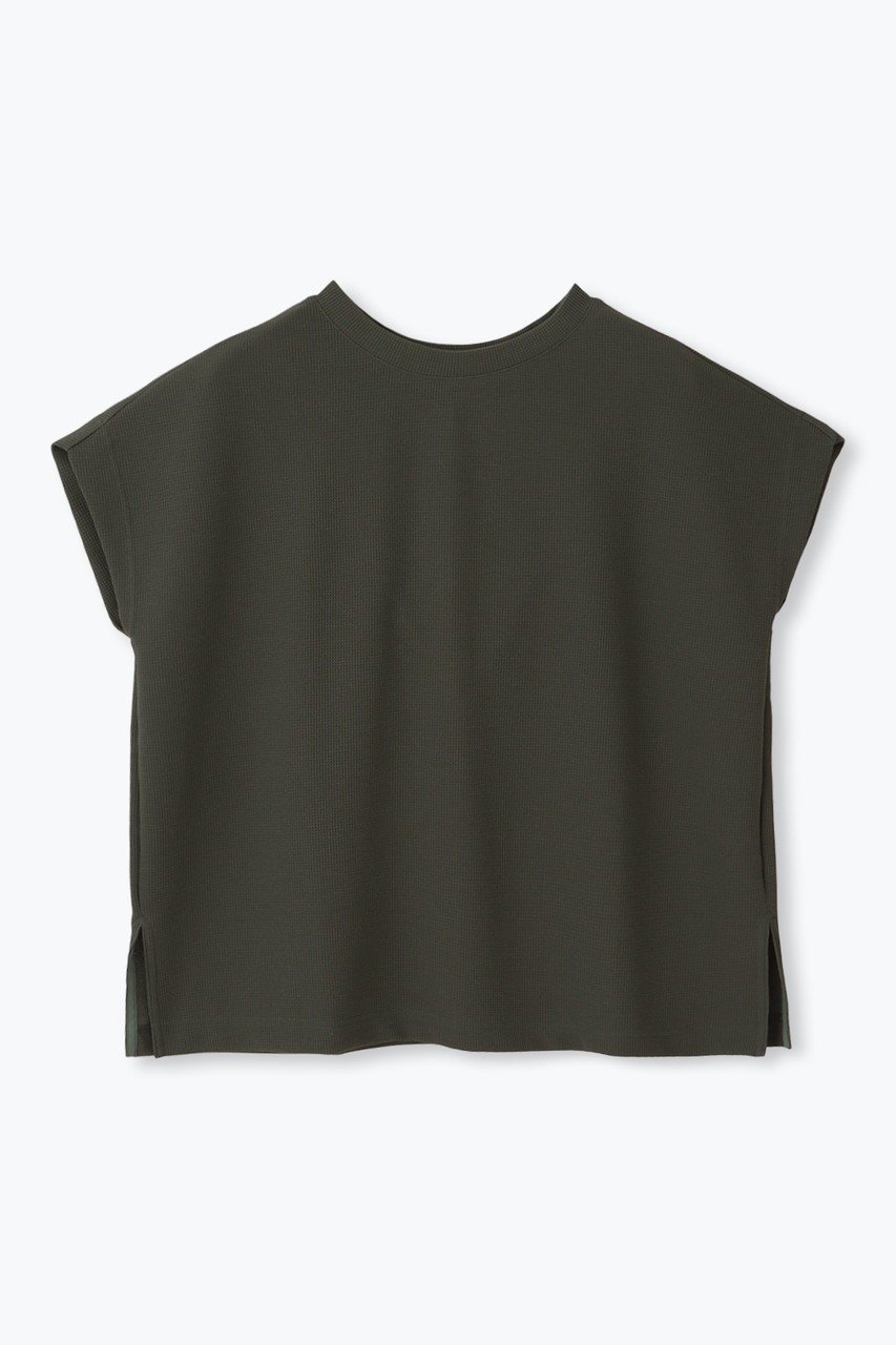 【レリル/lelill】の【UVカット】【吸湿速乾】ハイテクワッフル ワイドT インテリア・キッズ・メンズ・レディースファッション・服の通販 founy(ファニー) 　ファッション　Fashion　レディースファッション　Fashion for Women　トップス・カットソー　Cut & Sew Tops　シャツ・ブラウス・オフィスカジュアル　Elegant Blouses & Button-Ups　ロングTシャツ・Tシャツ　Longline T-Shirts & Tees　カットソー・ベーシックTシャツ　Cut-and-Sewn Tops / Stretch Tees & Basics　ショート　Short, Short Length　スリーブ　Sleeve, Long Sleeve / Short Sleeve　ワイド　Wide, Wide Fit　ワッフル　Waffle, Waffle Knit　夏　Summer　定番　Standard, Basic Item　カーキ|ID: prp329100004927277 ipo3291000000036971802