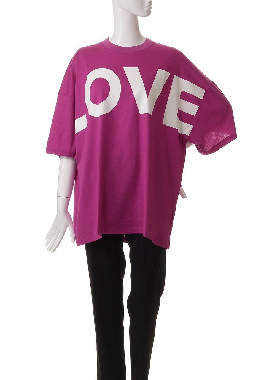 【キャサリンハムネット/KATHARINE HAMNETT LONDON】の【UNISEX】ビッグラブ スローガンTシャツ 人気、トレンドファッション・服の通販 founy(ファニー) 　ファッション　Fashion　レディースファッション　Fashion for Women　トップス・カットソー　Cut & Sew Tops　シャツ・ブラウス・オフィスカジュアル　Elegant Blouses & Button-Ups　ロングTシャツ・Tシャツ　Longline T-Shirts & Tees　カットソー・ベーシックTシャツ　Cut-and-Sewn Tops / Stretch Tees & Basics　ユニセックス　Unisex, Genderless　ショート　Short, Short Length　シンプル　Simple, Minimal　スリーブ　Sleeve, Long Sleeve / Short Sleeve　ビッグ　Big, Oversized　other-2|ID: prp329100004927307 ipo3291000000036971995