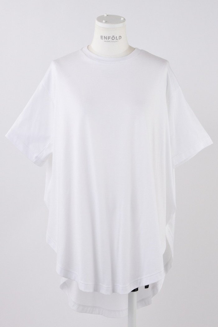 【エンフォルド/ENFOLD】のCIRCLE T-SHIRT/シャツ インテリア・キッズ・メンズ・レディースファッション・服の通販 founy(ファウニー) https://founy.com/ ファッション Fashion レディースファッション Fashion for Women トップス・カットソー Cut & Sew Tops シャツ・ブラウス・オフィスカジュアル Elegant Blouses & Button-Ups ロングTシャツ・Tシャツ Longline T-Shirts & Tees カットソー・ベーシックTシャツ Cut-and-Sewn Tops / Stretch Tees & Basics ショート Short, Short Length スリーブ Sleeve, Long Sleeve / Short Sleeve ドレープ Drape, Draping Fabric モチーフ Motif, Design Theme ルーズ Loose, Oversized |ID: prp329100004927314 ipo3291000000036972072