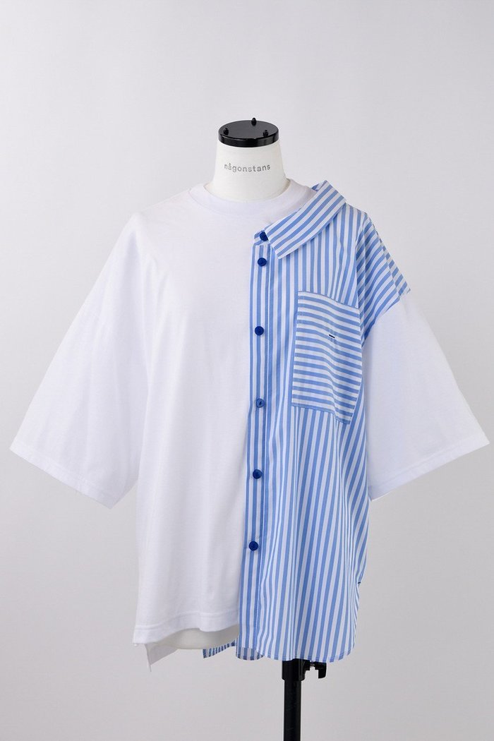 【ナゴンスタンス/nagonstans】のソフト天竺 SH Combi T/SH/Tシャツ インテリア・キッズ・メンズ・レディースファッション・服の通販 founy(ファウニー) https://founy.com/ ファッション Fashion レディースファッション Fashion for Women トップス・カットソー Cut & Sew Tops シャツ・ブラウス・オフィスカジュアル Elegant Blouses & Button-Ups ロングTシャツ・Tシャツ Longline T-Shirts & Tees カットソー・ベーシックTシャツ Cut-and-Sewn Tops / Stretch Tees & Basics コンビ Combo, Combination Style ショート Short, Short Length スリーブ Sleeve, Long Sleeve / Short Sleeve ドッキング Docking, Mixed Material フォーマル Formal, Dressy |ID: prp329100004927319 ipo3291000000036972121