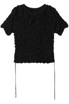 【メゾンスペシャル/MAISON SPECIAL】のShirring T-shirt/シャーリングTシャツ 人気、トレンドファッション・服の通販 founy(ファニー) ファッション Fashion レディースファッション Fashion for Women トップス・カットソー Cut & Sew Tops シャツ・ブラウス・オフィスカジュアル Elegant Blouses & Button-Ups ロングTシャツ・Tシャツ Longline T-Shirts & Tees カットソー・ベーシックTシャツ Cut-and-Sewn Tops / Stretch Tees & Basics シアー Sheer, See-Through シャーリング Shirring, Ruched ショート Short, Short Length スピンドル Spindle, Drawcord スリーブ Sleeve, Long Sleeve / Short Sleeve セットアップ Set-Up, Coordinated Outfit thumbnail BLK(ブラック)|ID: prp329100004927329 ipo3291000000036972230