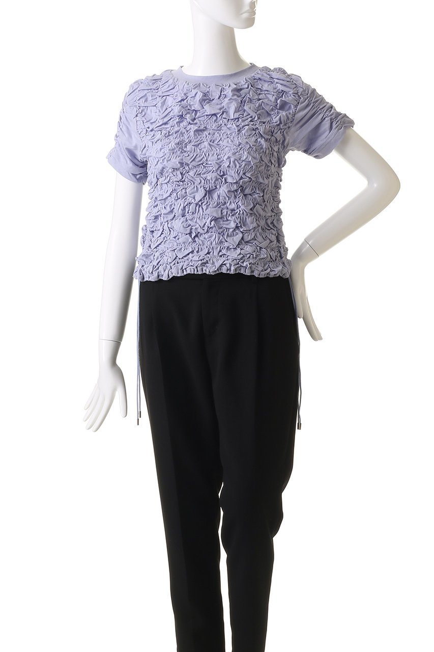 【メゾンスペシャル/MAISON SPECIAL】のShirring T-shirt/シャーリングTシャツ 人気、トレンドファッション・服の通販 founy(ファニー) 　ファッション　Fashion　レディースファッション　Fashion for Women　トップス・カットソー　Cut & Sew Tops　シャツ・ブラウス・オフィスカジュアル　Elegant Blouses & Button-Ups　ロングTシャツ・Tシャツ　Longline T-Shirts & Tees　カットソー・ベーシックTシャツ　Cut-and-Sewn Tops / Stretch Tees & Basics　シアー　Sheer, See-Through　シャーリング　Shirring, Ruched　ショート　Short, Short Length　スピンドル　Spindle, Drawcord　スリーブ　Sleeve, Long Sleeve / Short Sleeve　セットアップ　Set-Up, Coordinated Outfit　other-2|ID: prp329100004927329 ipo3291000000036972237