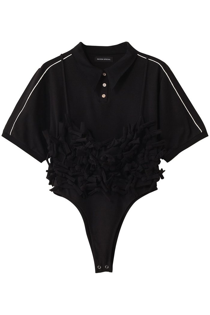 【メゾンスペシャル/MAISON SPECIAL】のRibbon Polo Bodysuit/リボンポロボディスーツ インテリア・キッズ・メンズ・レディースファッション・服の通販 founy(ファウニー) https://founy.com/ ファッション Fashion レディースファッション Fashion for Women トップス・カットソー Cut & Sew Tops シャツ・ブラウス・オフィスカジュアル Elegant Blouses & Button-Ups ロングTシャツ・Tシャツ Longline T-Shirts & Tees カットソー・ベーシックTシャツ Cut-and-Sewn Tops / Stretch Tees & Basics カットソー Cut and Sewn Top ショート Short, Short Length スポーティ Sporty, Casual Athletic スリーブ Sleeve, Long Sleeve / Short Sleeve セパレート Separate, Two-Piece ビスチェ Bustier, Corset Top ポロシャツ Polo Shirt, Collared Tee リボン Ribbon, Bow 夏 Summer |ID: prp329100004927338 ipo3291000000036972312