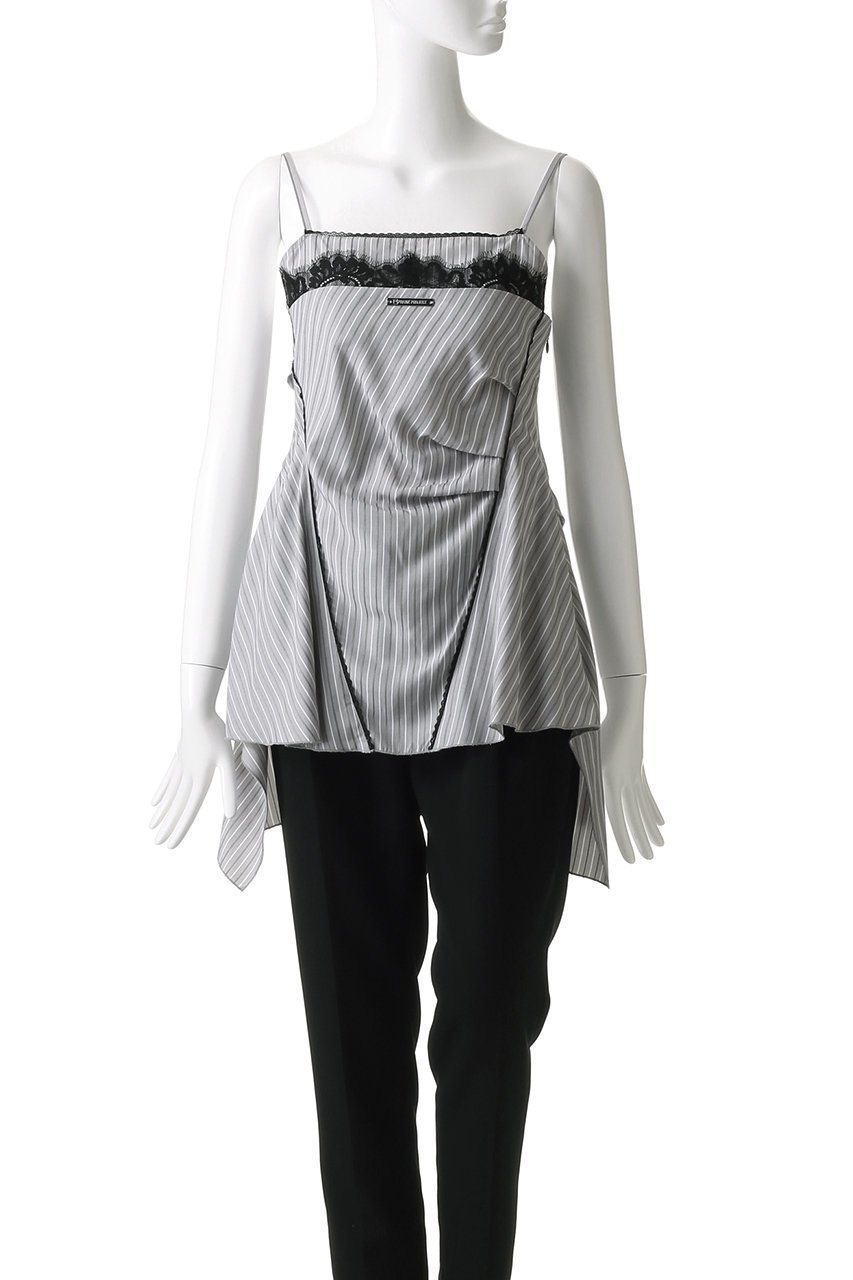 【プランク プロジェクト/PRANK PROJECT】のアシメランジェリーキャミチュニック / Asymmetrical Lingerie Ccami Tunic 人気、トレンドファッション・服の通販 founy(ファニー) 　ファッション　Fashion　レディースファッション　Fashion for Women　下着・ランジェリー　Lingerie & Intimates　その他ランジェリー・インナーアイテム　Other Lingerie / Intimates　トップス・カットソー　Cut & Sew Tops　アシンメトリー　Asymmetrical Style　キャミソール　Camisole, Spaghetti Strap Top　タンク　Tank Top, Sleeveless Top　デニム　Denim, Jeans Material　ボトム　Bottoms, Lower Wear　ランジェリー　Lingerie, Intimate Wear　レース　Lace, Lace Fabric　other-2|ID: prp329100004927348 ipo3291000000036972402