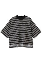 【スリー ドッツ/three dots】のハンプトンTEE ショートスリーブ 人気、トレンドファッション・服の通販 founy(ファニー) ファッション Fashion レディースファッション Fashion for Women トップス・カットソー Cut & Sew Tops シャツ・ブラウス・オフィスカジュアル Elegant Blouses & Button-Ups ロングTシャツ・Tシャツ Longline T-Shirts & Tees カットソー・ベーシックTシャツ Cut-and-Sewn Tops / Stretch Tees & Basics インナー Innerwear クロップド Cropped, Short Length ショート Short, Short Length スリーブ Sleeve, Long Sleeve / Short Sleeve フィット Fit, Slim Fit エレガント 上品 Elegant thumbnail ブラックマルチ|ID: prp329100004927367 ipo3291000000036972590