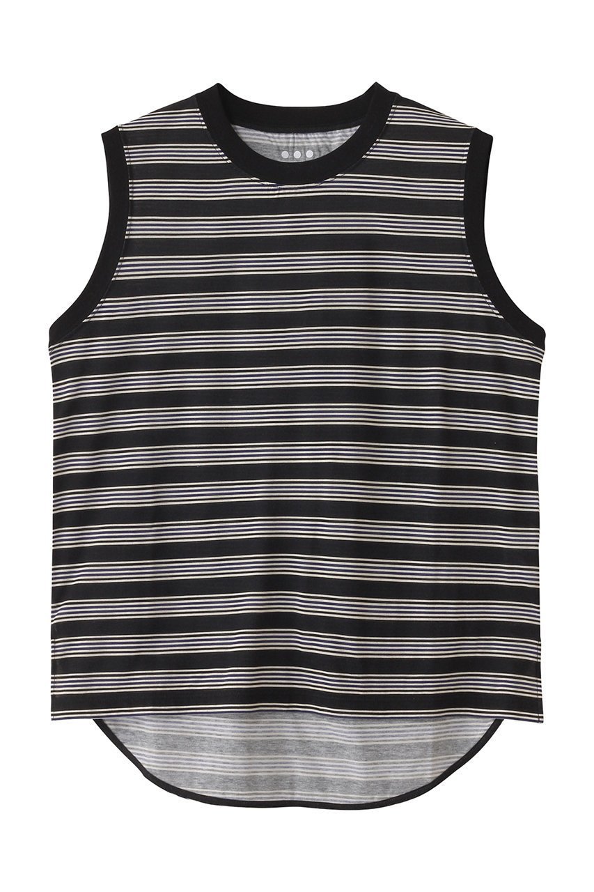 【スリー ドッツ/three dots】のハンプトンTEE タンクトップ インテリア・キッズ・メンズ・レディースファッション・服の通販 founy(ファニー) 　ファッション　Fashion　レディースファッション　Fashion for Women　トップス・カットソー　Cut & Sew Tops　キャミソール&ノースリーブ　Camisoles & Sleeveless Tops　シャツ・ブラウス・オフィスカジュアル　Elegant Blouses & Button-Ups　ロングTシャツ・Tシャツ　Longline T-Shirts & Tees　カットソー・ベーシックTシャツ　Cut-and-Sewn Tops / Stretch Tees & Basics　インナー　Innerwear　キャミソール　Camisole, Spaghetti Strap Top　タンク　Tank Top, Sleeveless Top　ブラックマルチ|ID: prp329100004927372 ipo3291000000036972614