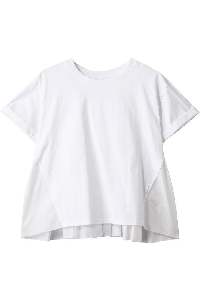 【ナナデコール/nanadecor】のバックフリルコンビTシャツ インテリア・キッズ・メンズ・レディースファッション・服の通販 founy(ファウニー) https://founy.com/ ファッション Fashion レディースファッション Fashion for Women トップス・カットソー Cut & Sew Tops シャツ・ブラウス・オフィスカジュアル Elegant Blouses & Button-Ups ロングTシャツ・Tシャツ Longline T-Shirts & Tees カットソー・ベーシックTシャツ Cut-and-Sewn Tops / Stretch Tees & Basics カットソー Cut and Sewn Top ギャザー Gathered, Ruffled コンビ Combo, Combination Style シアー Sheer, See-Through ショート Short, Short Length シンプル Simple, Minimal スリーブ Sleeve, Long Sleeve / Short Sleeve フェミニン Feminine, Girly フリル Frill, Ruffle フロント Front, Front Design リラックス Relax, Relaxed Fit |ID: prp329100004927389 ipo3291000000036972743