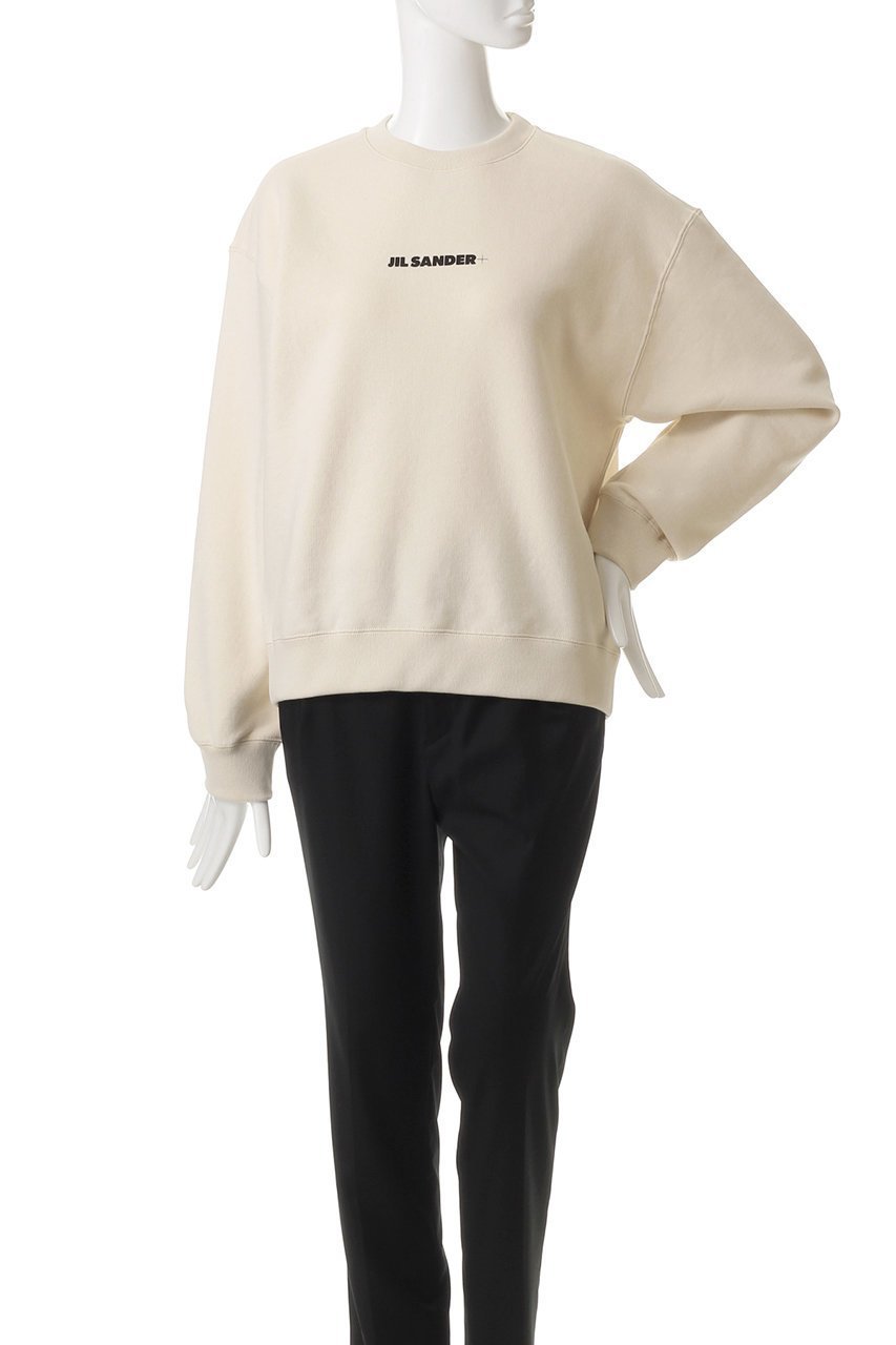 【ジル サンダー/JIL SANDER】の【JIL SANDER+】LOGOクルーネックスエット 人気、トレンドファッション・服の通販 founy(ファニー) 　ファッション　Fashion　レディースファッション　Fashion for Women　トップス・カットソー　Cut & Sew Tops　シャツ・ブラウス・オフィスカジュアル　Elegant Blouses & Button-Ups　レディースパーカー・カジュアルフーディー　Casual Hoodies & Sweatshirts　ロングTシャツ・Tシャツ　Longline T-Shirts & Tees　スウェット・クルーネックトップス　Sweatshirts & Crewnecks / Relaxed Fit Sweat Tops　カットソー・ベーシックTシャツ　Cut-and-Sewn Tops / Stretch Tees & Basics　スウェット / スエット　Sweatshirt, Sweatwear　スタイリッシュ　Stylish, Fashionable　スタンダード　Standard, Basic　other-2|ID: prp329100004927435 ipo3291000000036973091