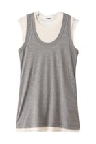 【ジル サンダー/JIL SANDER】の【JIL SANDER+】KIT レイヤードタンクトップ 人気、トレンドファッション・服の通販 founy(ファニー) ファッション Fashion レディースファッション Fashion for Women トップス・カットソー Cut & Sew Tops キャミソール&ノースリーブ Camisoles & Sleeveless Tops シャツ・ブラウス・オフィスカジュアル Elegant Blouses & Button-Ups ロングTシャツ・Tシャツ Longline T-Shirts & Tees カットソー・ベーシックTシャツ Cut-and-Sewn Tops / Stretch Tees & Basics キャミソール Camisole, Spaghetti Strap Top シンプル Simple, Minimal タンク Tank Top, Sleeveless Top ベーシック Basic, Essential thumbnail グラナイト|ID: prp329100004927437 ipo3291000000036973105