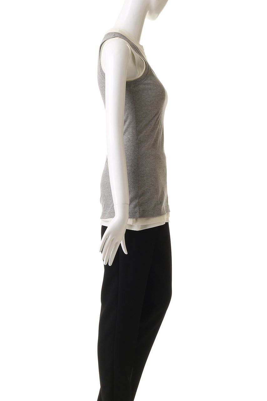 【ジル サンダー/JIL SANDER】の【JIL SANDER+】KIT レイヤードタンクトップ 人気、トレンドファッション・服の通販 founy(ファニー) 　ファッション　Fashion　レディースファッション　Fashion for Women　トップス・カットソー　Cut & Sew Tops　キャミソール&ノースリーブ　Camisoles & Sleeveless Tops　シャツ・ブラウス・オフィスカジュアル　Elegant Blouses & Button-Ups　ロングTシャツ・Tシャツ　Longline T-Shirts & Tees　カットソー・ベーシックTシャツ　Cut-and-Sewn Tops / Stretch Tees & Basics　キャミソール　Camisole, Spaghetti Strap Top　シンプル　Simple, Minimal　タンク　Tank Top, Sleeveless Top　ベーシック　Basic, Essential　other-3|ID: prp329100004927437 ipo3291000000036973109