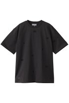 【ガニー/GANNI】のHeavy CottonラインストーンドロップショルダーTシャツ ブラック|ID: prp329100004927463 ipo3291000000036973350