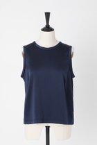 【オーヴィル/EAUVIRE】のウォッシャブルシルクノースリーブブラウス ネイビー|ID: prp329100004927495 ipo3291000000036973697