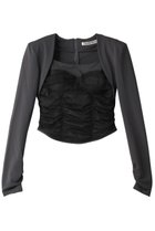 【プランク プロジェクト/PRANK PROJECT】のスキューバギャザービスチェトップ / Scuba-Jersey Gathered Bistier Top BLK(ブラック)|ID: prp329100004927503 ipo3291000000036973909