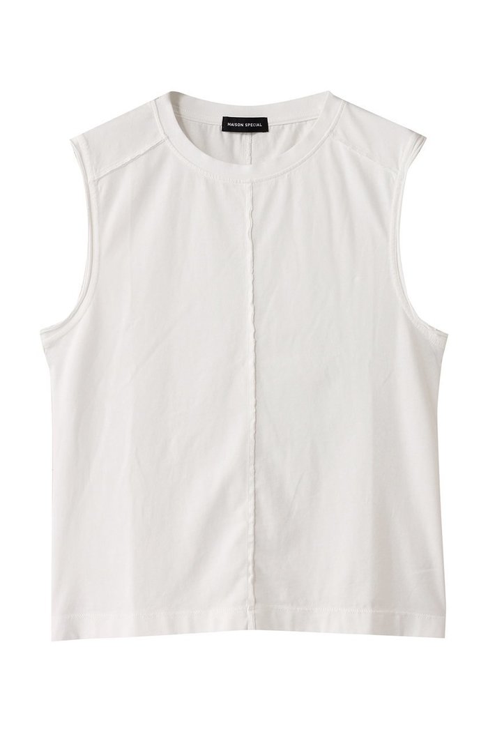 【メゾンスペシャル/MAISON SPECIAL】のCutoff Sleeveless Tops/カットオフノースリーブトップス インテリア・キッズ・メンズ・レディースファッション・服の通販 founy(ファニー) https://founy.com/ ファッション Fashion レディースファッション Fashion for Women トップス・カットソー Cut & Sew Tops キャミソール&ノースリーブ Camisoles & Sleeveless Tops シャツ・ブラウス・オフィスカジュアル Elegant Blouses & Button-Ups ロングTシャツ・Tシャツ Longline T-Shirts & Tees カットソー・ベーシックTシャツ Cut-and-Sewn Tops / Stretch Tees & Basics インナー Innerwear カットソー Cut and Sewn Top キャミソール Camisole, Spaghetti Strap Top シンプル Simple, Minimal タンク Tank Top, Sleeveless Top ボックス Boxy, Box Shape ロング Long, Long-Length 夏 Summer |ID: prp329100004927600 ipo3291000000036975205