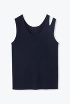 【レリル/lelill】のビスリネンスリットショルダーノースリーブ ネイビー|ID: prp329100004927603 ipo3291000000036975256