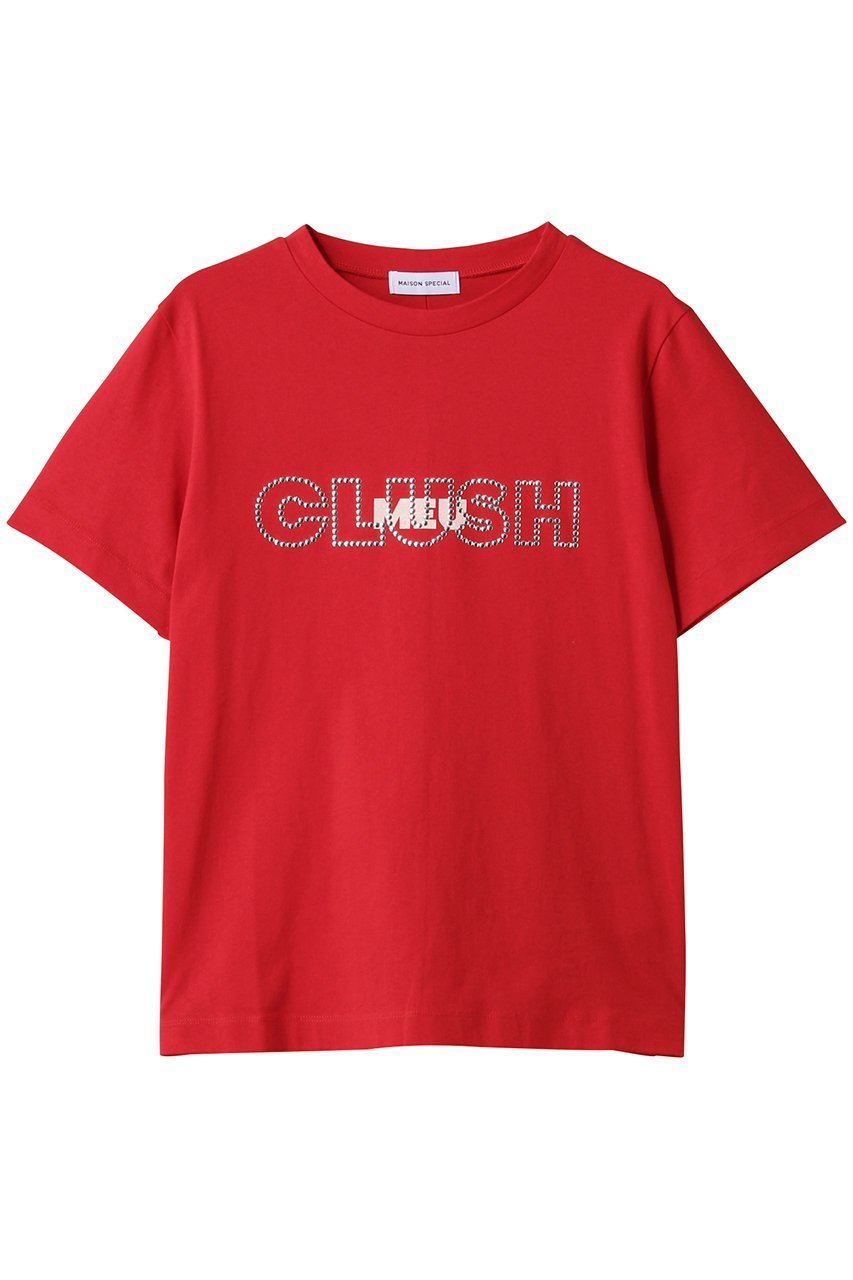 【メゾンスペシャル/MAISON SPECIAL】のMEU CLUSH T-shirt/MEU CLUSH Tシャツ インテリア・キッズ・メンズ・レディースファッション・服の通販 founy(ファニー) 　ファッション　Fashion　レディースファッション　Fashion for Women　トップス・カットソー　Cut & Sew Tops　シャツ・ブラウス・オフィスカジュアル　Elegant Blouses & Button-Ups　ロングTシャツ・Tシャツ　Longline T-Shirts & Tees　カットソー・ベーシックTシャツ　Cut-and-Sewn Tops / Stretch Tees & Basics　インナー　Innerwear　春　Spring　グラフィック　Graphic, Graphic Design　ショート　Short, Short Length　シルバー　Silver, Metallic Silver　スリーブ　Sleeve, Long Sleeve / Short Sleeve　S/S・春夏　SS, Spring/Summer, Warm Season　夏　Summer　RED(レッド)|ID: prp329100004927616 ipo3291000000036975436