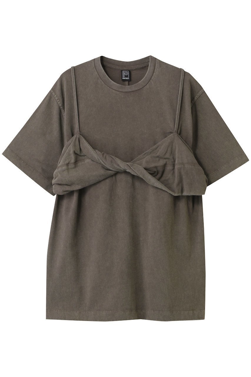 【プランク プロジェクト/PRANK PROJECT】のブラレットレイヤードTEE/ Bralette Layered Tee インテリア・キッズ・メンズ・レディースファッション・服の通販 founy(ファニー) 　ファッション　Fashion　レディースファッション　Fashion for Women　トップス・カットソー　Cut & Sew Tops　シャツ・ブラウス・オフィスカジュアル　Elegant Blouses & Button-Ups　ロングTシャツ・Tシャツ　Longline T-Shirts & Tees　カットソー・ベーシックTシャツ　Cut-and-Sewn Tops / Stretch Tees & Basics　ショート　Short, Short Length　スリーブ　Sleeve, Long Sleeve / Short Sleeve　プレート　Plate, Dish　ヴィンテージ　Vintage Style　BRN(ブラウン)|ID: prp329100004927626 ipo3291000000036975507