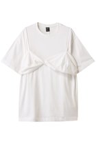【プランク プロジェクト/PRANK PROJECT】のブラレットレイヤードTEE/ Bralette Layered Tee 人気、トレンドファッション・服の通販 founy(ファニー) ファッション Fashion レディースファッション Fashion for Women トップス・カットソー Cut & Sew Tops シャツ・ブラウス・オフィスカジュアル Elegant Blouses & Button-Ups ロングTシャツ・Tシャツ Longline T-Shirts & Tees カットソー・ベーシックTシャツ Cut-and-Sewn Tops / Stretch Tees & Basics ショート Short, Short Length スリーブ Sleeve, Long Sleeve / Short Sleeve プレート Plate, Dish ヴィンテージ Vintage Style thumbnail WHT(ホワイト)|ID: prp329100004927626 ipo3291000000036975509