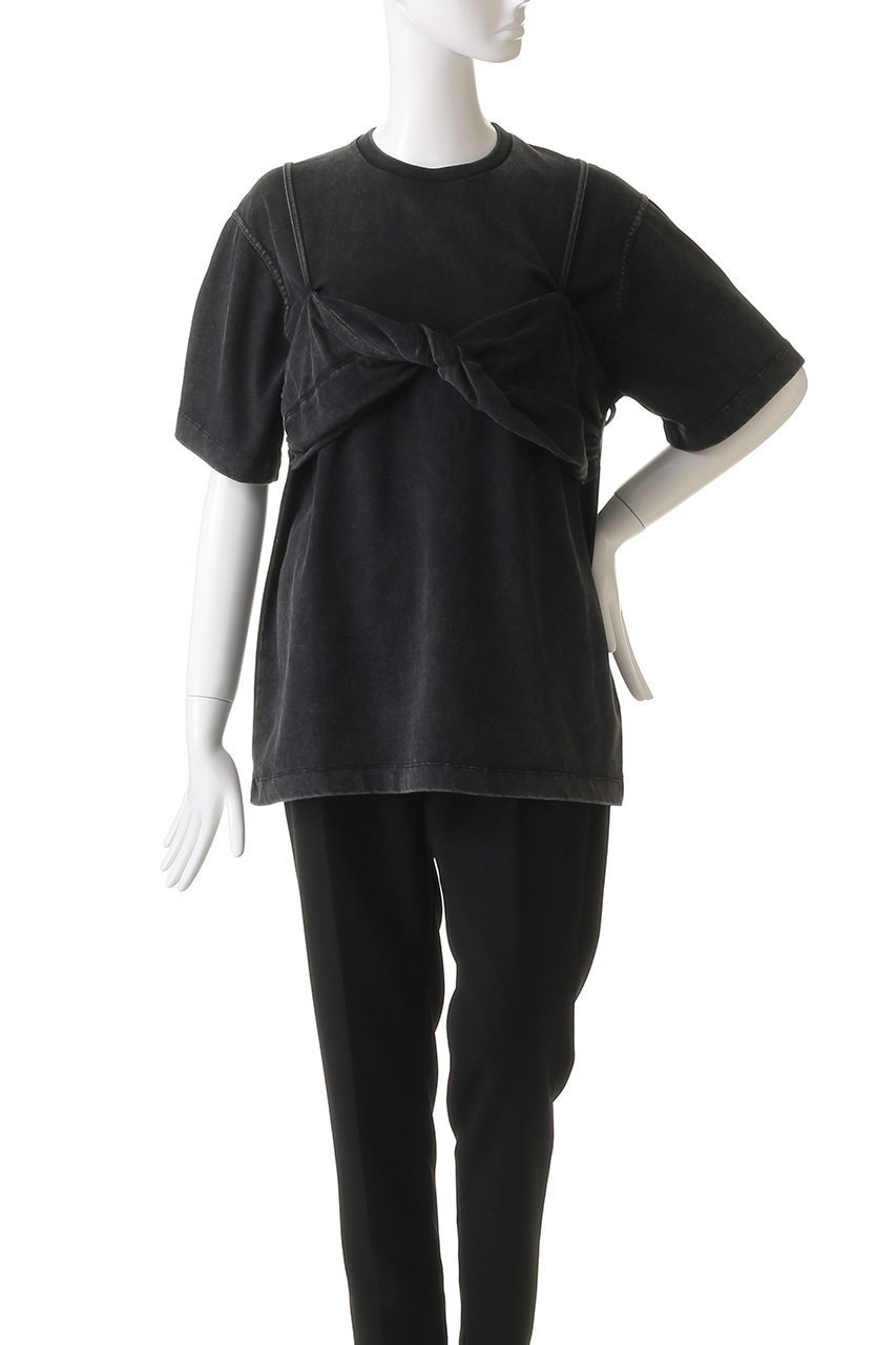 【プランク プロジェクト/PRANK PROJECT】のブラレットレイヤードTEE/ Bralette Layered Tee 人気、トレンドファッション・服の通販 founy(ファニー) 　ファッション　Fashion　レディースファッション　Fashion for Women　トップス・カットソー　Cut & Sew Tops　シャツ・ブラウス・オフィスカジュアル　Elegant Blouses & Button-Ups　ロングTシャツ・Tシャツ　Longline T-Shirts & Tees　カットソー・ベーシックTシャツ　Cut-and-Sewn Tops / Stretch Tees & Basics　ショート　Short, Short Length　スリーブ　Sleeve, Long Sleeve / Short Sleeve　プレート　Plate, Dish　ヴィンテージ　Vintage Style　other-2|ID: prp329100004927626 ipo3291000000036975512