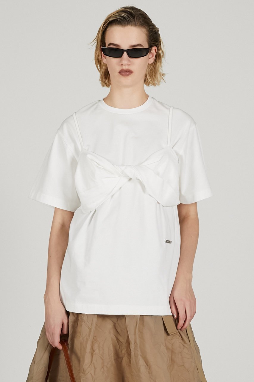 【プランク プロジェクト/PRANK PROJECT】のブラレットレイヤードTEE/ Bralette Layered Tee 人気、トレンドファッション・服の通販 founy(ファニー) 　ファッション　Fashion　レディースファッション　Fashion for Women　トップス・カットソー　Cut & Sew Tops　シャツ・ブラウス・オフィスカジュアル　Elegant Blouses & Button-Ups　ロングTシャツ・Tシャツ　Longline T-Shirts & Tees　カットソー・ベーシックTシャツ　Cut-and-Sewn Tops / Stretch Tees & Basics　ショート　Short, Short Length　スリーブ　Sleeve, Long Sleeve / Short Sleeve　プレート　Plate, Dish　ヴィンテージ　Vintage Style　other-7|ID: prp329100004927626 ipo3291000000036975522