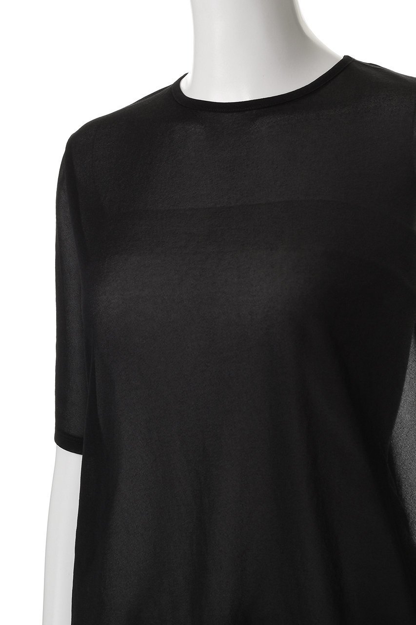 【アンクレイヴ/uncrave】のトリコットシフォン /ハーフスリーブカットソー 人気、トレンドファッション・服の通販 founy(ファニー) 　ファッション　Fashion　レディースファッション　Fashion for Women　トップス・カットソー　Cut & Sew Tops　シャツ・ブラウス・オフィスカジュアル　Elegant Blouses & Button-Ups　ロングTシャツ・Tシャツ　Longline T-Shirts & Tees　カットソー・ベーシックTシャツ　Cut-and-Sewn Tops / Stretch Tees & Basics　インナー　Innerwear　キャミソール　Camisole, Spaghetti Strap Top　コンパクト　Compact, Small Size　サロペット　Overalls, Salopette　シアー　Sheer, See-Through　シフォン　Chiffon, Lightweight Fabric　ショート　Short, Short Length　スリーブ　Sleeve, Long Sleeve / Short Sleeve　other-5|ID: prp329100004927643 ipo3291000000036975659