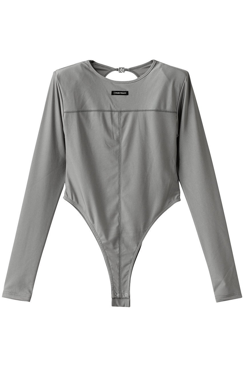 【プランク プロジェクト/PRANK PROJECT】のグロッシースキューバボディスーツ / Glossy Scuba Bodysuit インテリア・キッズ・メンズ・レディースファッション・服の通販 founy(ファニー) 　ファッション　Fashion　レディースファッション　Fashion for Women　トップス・カットソー　Cut & Sew Tops　シャツ・ブラウス・オフィスカジュアル　Elegant Blouses & Button-Ups　ロングTシャツ・Tシャツ　Longline T-Shirts & Tees　カットソー・ベーシックTシャツ　Cut-and-Sewn Tops / Stretch Tees & Basics　ジャケット　Jacket, Outerwear　スポーティ　Sporty, Casual Athletic　スリーブ　Sleeve, Long Sleeve / Short Sleeve　スーツ　Suit, Formalwear　パイピング　Piping, Trim Design　ボトム　Bottoms, Lower Wear　ロング　Long, Long-Length　GRY(グレー)|ID: prp329100004927650 ipo3291000000036975739