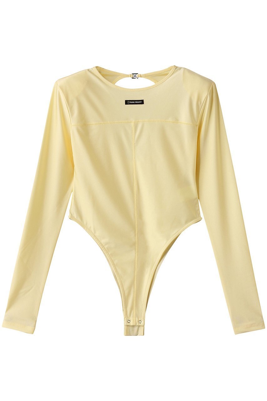 【プランク プロジェクト/PRANK PROJECT】のグロッシースキューバボディスーツ / Glossy Scuba Bodysuit インテリア・キッズ・メンズ・レディースファッション・服の通販 founy(ファニー) 　ファッション　Fashion　レディースファッション　Fashion for Women　トップス・カットソー　Cut & Sew Tops　シャツ・ブラウス・オフィスカジュアル　Elegant Blouses & Button-Ups　ロングTシャツ・Tシャツ　Longline T-Shirts & Tees　カットソー・ベーシックTシャツ　Cut-and-Sewn Tops / Stretch Tees & Basics　ジャケット　Jacket, Outerwear　スポーティ　Sporty, Casual Athletic　スリーブ　Sleeve, Long Sleeve / Short Sleeve　スーツ　Suit, Formalwear　パイピング　Piping, Trim Design　ボトム　Bottoms, Lower Wear　ロング　Long, Long-Length　L.YEL(ライトイエロー)|ID: prp329100004927650 ipo3291000000036975741
