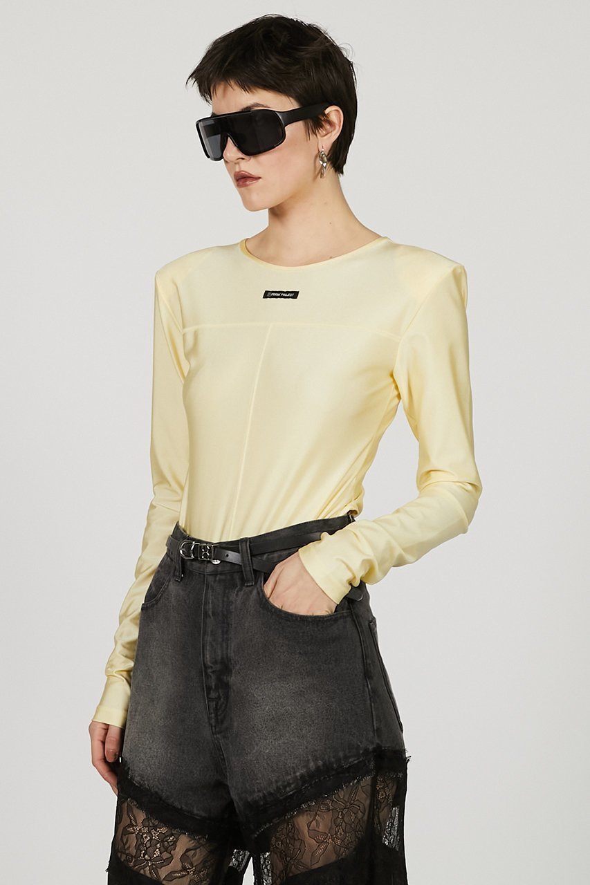 【プランク プロジェクト/PRANK PROJECT】のグロッシースキューバボディスーツ / Glossy Scuba Bodysuit 人気、トレンドファッション・服の通販 founy(ファニー) 　ファッション　Fashion　レディースファッション　Fashion for Women　トップス・カットソー　Cut & Sew Tops　シャツ・ブラウス・オフィスカジュアル　Elegant Blouses & Button-Ups　ロングTシャツ・Tシャツ　Longline T-Shirts & Tees　カットソー・ベーシックTシャツ　Cut-and-Sewn Tops / Stretch Tees & Basics　ジャケット　Jacket, Outerwear　スポーティ　Sporty, Casual Athletic　スリーブ　Sleeve, Long Sleeve / Short Sleeve　スーツ　Suit, Formalwear　パイピング　Piping, Trim Design　ボトム　Bottoms, Lower Wear　ロング　Long, Long-Length　other-8|ID: prp329100004927650 ipo3291000000036975755