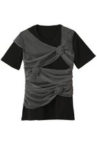 【メゾンスペシャル/MAISON SPECIAL】のFlower Motif Tulle Layered Tops/フラワーモチーフチュールレイヤードトップス 人気、トレンドファッション・服の通販 founy(ファニー) ファッション Fashion レディースファッション Fashion for Women トップス・カットソー Cut & Sew Tops シャツ・ブラウス・オフィスカジュアル Elegant Blouses & Button-Ups ロングTシャツ・Tシャツ Longline T-Shirts & Tees カットソー・ベーシックTシャツ Cut-and-Sewn Tops / Stretch Tees & Basics 花柄・フラワープリント・モチーフ Floral Prints & Motifs / Flower Pattern Tops シアー Sheer, See-Through ショート Short, Short Length シンプル Simple, Minimal ストレッチ Stretch, Stretchy Fabric スリーブ Sleeve, Long Sleeve / Short Sleeve フラワー Flower, Floral モチーフ Motif, Design Theme エレガント 上品 Elegant thumbnail BLK(ブラック)|ID: prp329100004927652 ipo3291000000036975798