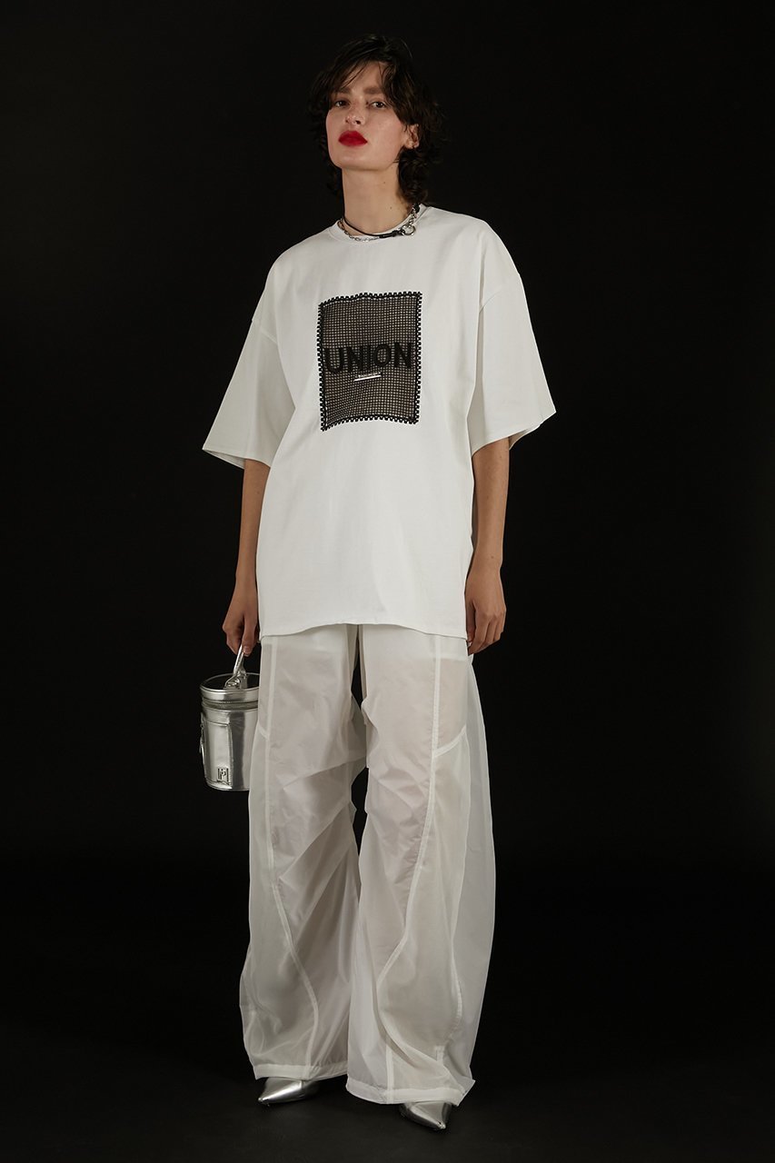 【プランク プロジェクト/PRANK PROJECT】のクロシェロゴTEE/ Crochet Logo Tee 人気、トレンドファッション・服の通販 founy(ファニー) 　ファッション　Fashion　レディースファッション　Fashion for Women　トップス・カットソー　Cut & Sew Tops　シャツ・ブラウス・オフィスカジュアル　Elegant Blouses & Button-Ups　ロングTシャツ・Tシャツ　Longline T-Shirts & Tees　カットソー・ベーシックTシャツ　Cut-and-Sewn Tops / Stretch Tees & Basics　おすすめ　Recommended / Our Picks　インナー　Innerwear　シアー　Sheer, See-Through　ショート　Short, Short Length　スリーブ　Sleeve, Long Sleeve / Short Sleeve　チュール　Tulip, Tulip Motif　今季　This Season, Current Season　other-7|ID: prp329100004927740 ipo3291000000036976629