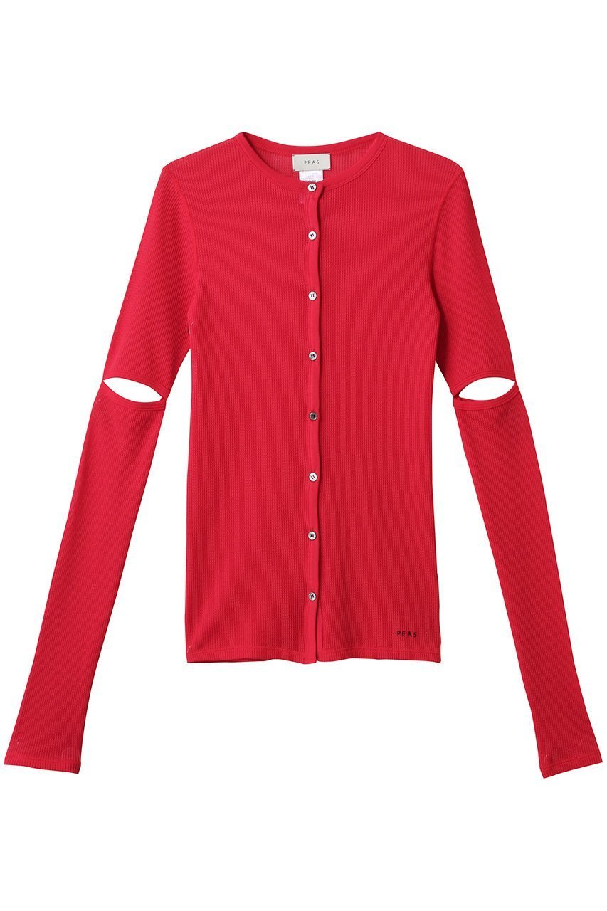 【ガリャルダガランテ/GALLARDAGALANTE】の【PEAS】シフォンワッフルカーデ 人気、トレンドファッション・服の通販 founy(ファニー) 　ファッション　Fashion　レディースファッション　Fashion for Women　トップス・カットソー　Cut & Sew Tops　カーディガン・羽織り　Layered Style Cardigans　シャツ・ブラウス・オフィスカジュアル　Elegant Blouses & Button-Ups　ロングTシャツ・Tシャツ　Longline T-Shirts & Tees　カットソー・ベーシックTシャツ　Cut-and-Sewn Tops / Stretch Tees & Basics　おすすめ　Recommended / Our Picks　カーディガン　Cardigan, Knitwear　スラックス　Slacks, Dress Pants　デニム　Denim, Jeans Material　 other-1|ID: prp329100004927747 ipo3291000000036976657
