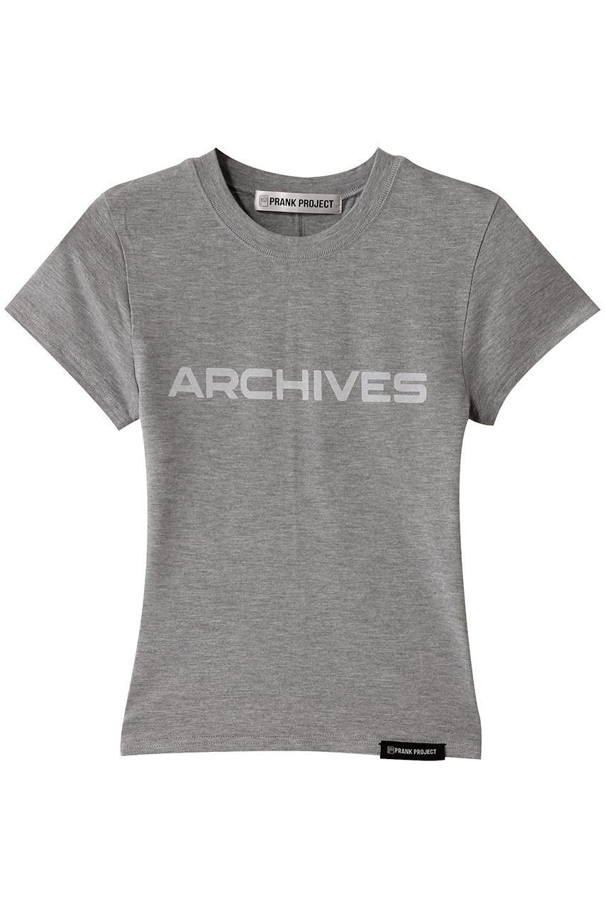 【プランク プロジェクト/PRANK PROJECT】のコンパクトarchives-T / Compact Archives Tee インテリア・キッズ・メンズ・レディースファッション・服の通販 founy(ファニー) 　ファッション　Fashion　レディースファッション　Fashion for Women　トップス・カットソー　Cut & Sew Tops　シャツ・ブラウス・オフィスカジュアル　Elegant Blouses & Button-Ups　ロングTシャツ・Tシャツ　Longline T-Shirts & Tees　カットソー・ベーシックTシャツ　Cut-and-Sewn Tops / Stretch Tees & Basics　コンパクト　Compact, Small Size　シアー　Sheer, See-Through　ショート　Short, Short Length　ストレッチ　Stretch, Stretchy Fabric　スリーブ　Sleeve, Long Sleeve / Short Sleeve　フィット　Fit, Slim Fit　プリント　Print, Printed Pattern　ボトム　Bottoms, Lower Wear　GRY(グレー)|ID: prp329100004927770 ipo3291000000036976923