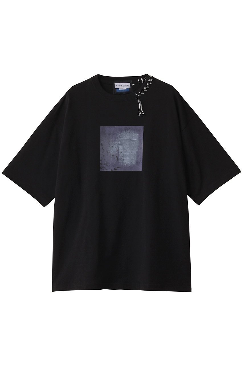 【メゾンスペシャル/MAISON SPECIAL】の【UNISEX】スクエアハンドプリントTシャツ(small square) インテリア・キッズ・メンズ・レディースファッション・服の通販 founy(ファニー) 　ファッション　Fashion　レディースファッション　Fashion for Women　トップス・カットソー　Cut & Sew Tops　シャツ・ブラウス・オフィスカジュアル　Elegant Blouses & Button-Ups　ロングTシャツ・Tシャツ　Longline T-Shirts & Tees　カットソー・ベーシックTシャツ　Cut-and-Sewn Tops / Stretch Tees & Basics　ユニセックス　Unisex, Genderless　ショート　Short, Short Length　シンプル　Simple, Minimal　スクエア　Square, Square Shape　スリーブ　Sleeve, Long Sleeve / Short Sleeve　フロント　Front, Front Design　プリント　Print, Printed Pattern　PPL(パープル)|ID: prp329100004927781 ipo3291000000036977042